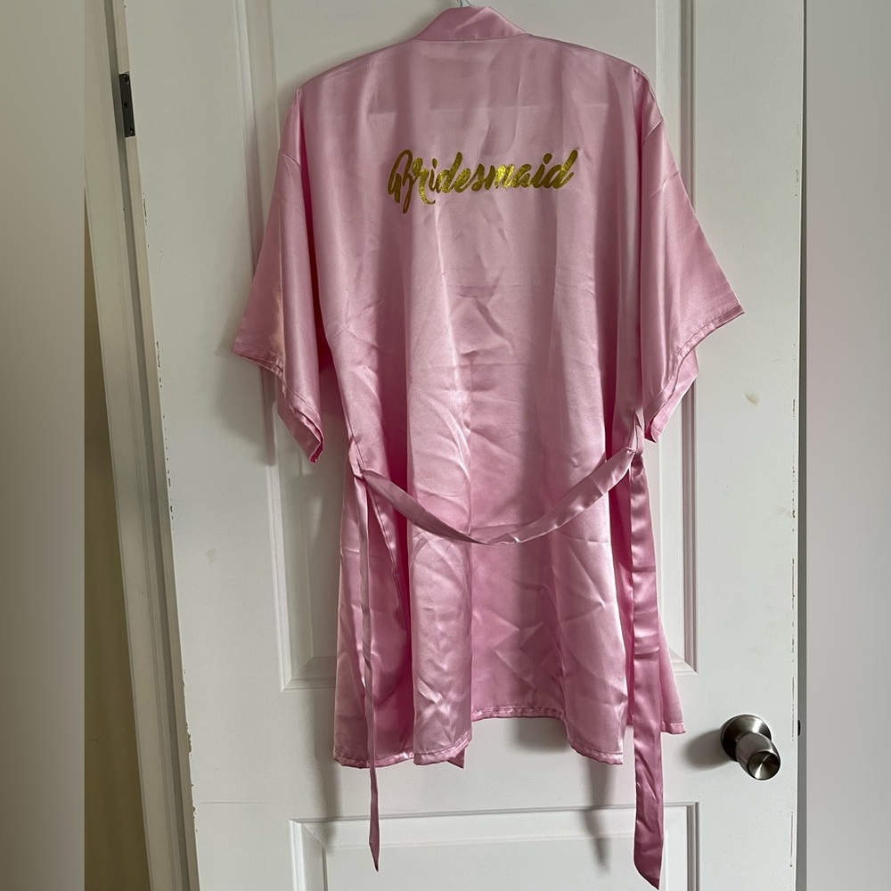 Pink/Gold Bridesmaid Robe Size M